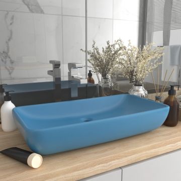 Gossi chiuveta dreptunghiulara lux, bleu mat, 71 x 38 cm, ceramica