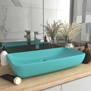 Gossi chiuveta dreptunghiulara lux verde deschis 71x38 cm ceramica