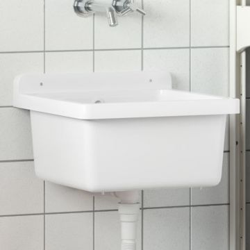Gossi chiuveta lavoar pentru montare pe perete alb 40x40x24 cm rasina
