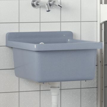 Gossi chiuveta lavoar pentru montare pe perete gri 40x40x24 cm rasina