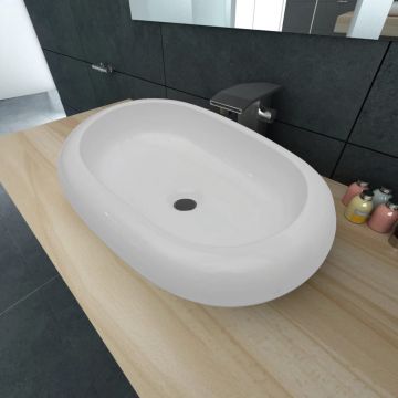 Gossi chiuveta ovala, alb, 63 x 42 cm, ceramica de lux