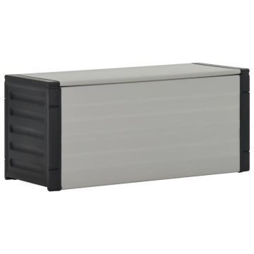 Gossi cos de deseuri pentru gradina, gri, 85x34x40 cm