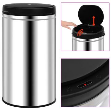 Gossi cos de gunoi automat cu senzor, 60 l, otel inoxidabil