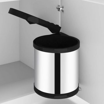 Gossi cos de gunoi incorporat de bucatarie, 8 l, otel inoxidabil