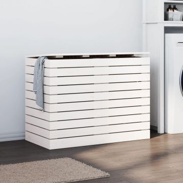 Gossi cos de rufe, alb, 88,5x44x66 cm, lemn masiv de pin