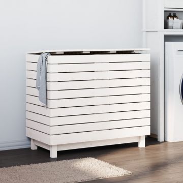 Gossi cos de rufe, alb, 88,5x44x76 cm, lemn masiv de pin