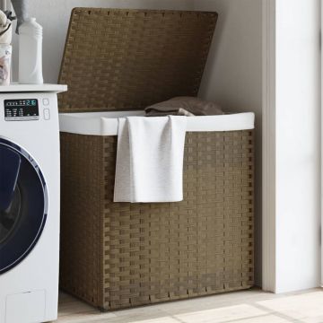 Gossi cos de rufe cu 2 sectiuni, 53x35x57 cm, poliratan
