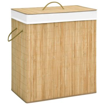 Gossi cos de rufe din bambus cu 2 sectiuni, 100 l