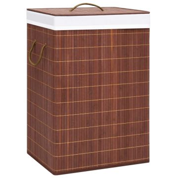 Gossi cos de rufe din bambus cu 2 sectiuni, maro, 72 l
