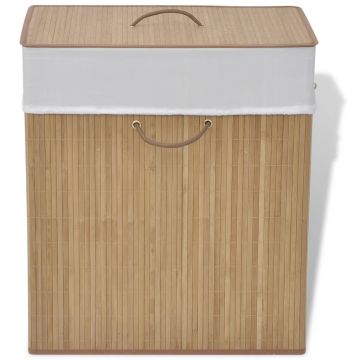 Gossi cos de rufe din bambus, dreptunghiular, natural
