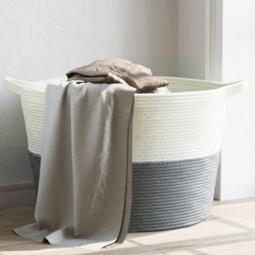 Gossi cos de rufe, gri si alb, Ø60x36 cm, bumbac