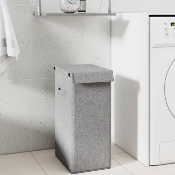 Gossi cos de rufe pliabil, gri, 26x34,5x59,5 cm, imitatie de panza