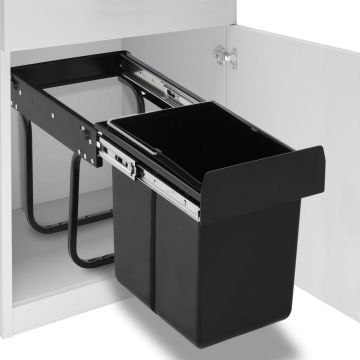 Gossi cos gunoi retractabil pentru dulap bucatarie, silentios, 20 l