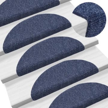 Gossi covorase autocolante de scari, 15 buc, 56x17x3 cm, albastru