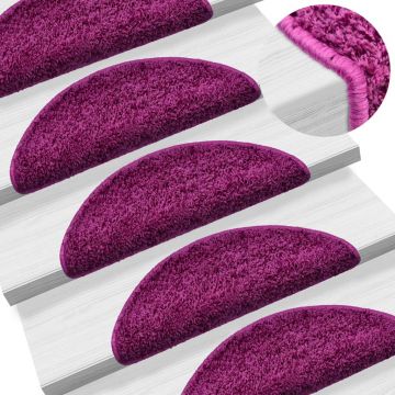 Gossi covorase de scara, 10 buc., violet, 56x17x3 cm