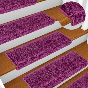 Gossi covorase de scara, 10 buc., violet, 65x21x4 cm