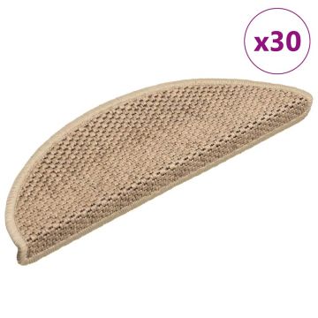 Gossi covorase de scara autoadezive aspect sisal 30 buc. nisip