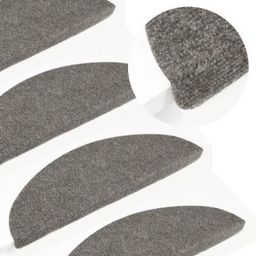 Gossi covorase de scari autoadezive, 10 buc., gri, 65x22,5x3,5 cm
