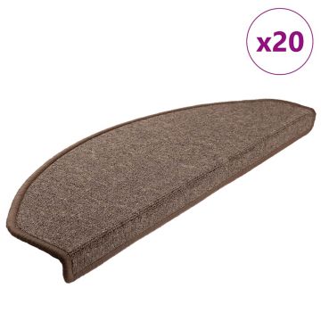 Gossi covorase scara 20 buc cafea maro 65x24x4 cm