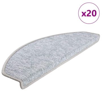Gossi covorase scara 20 buc gri deschis 65x24x4 cm