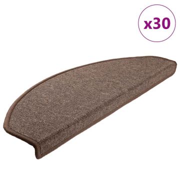 Gossi covorase scara 30 buc cafea maro 65x24x4 cm