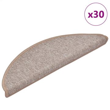 Gossi covorase scara 30 buc maro deschis 56x17x3 cm