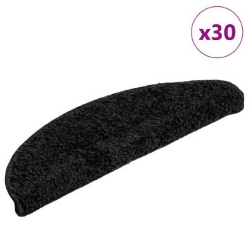 Gossi covorase scara 30 buc negru 56x17x3 cm