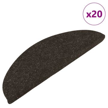 Gossi covorase scara autoadezive 20 buc antracit 56x17x3 cm