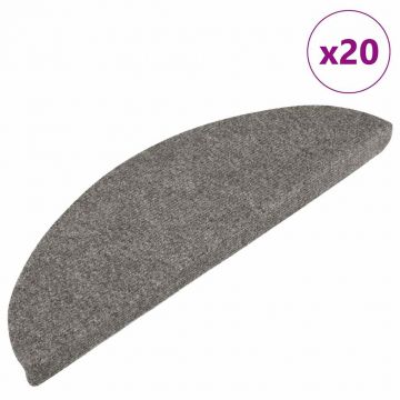 Gossi covorase scara autoadezive 20 buc gri 56x17x3 cm