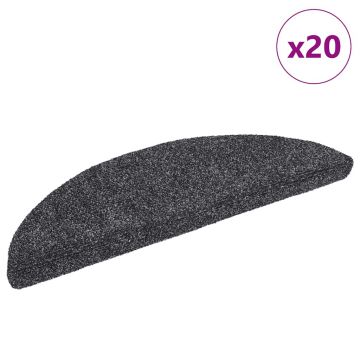 Gossi covorase scara autoadezive 20 buc gri inchis 56x17x3 cm