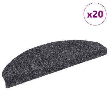 Gossi covorase scara autoadezive 20 buc gri inchis 65x21x4 cm