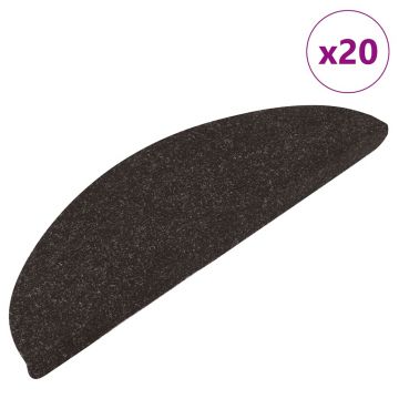Gossi covorase scara autoadezive 20 buc negru 56x17x3 cm