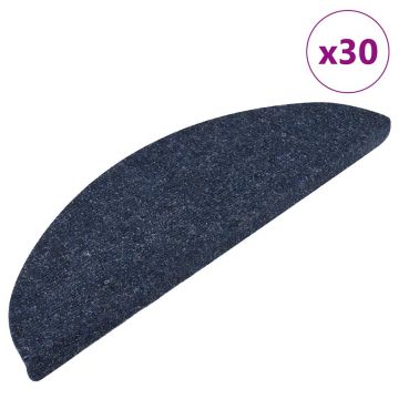 Gossi covorase scara autoadezive 30 buc albastru 56x17x3 cm
