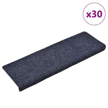 Gossi covorase scara autoadezive 30 buc albastru 65x21x4 cm