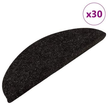 Gossi covorase scara autoadezive 30 buc antracit 56x17x3 cm