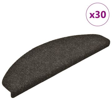 Gossi covorase scara autoadezive 30 buc antracit 65x21x4 cm