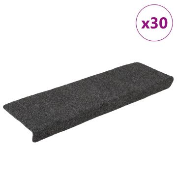 Gossi covorase scara autoadezive 30 buc antracit 65x21x4 cm