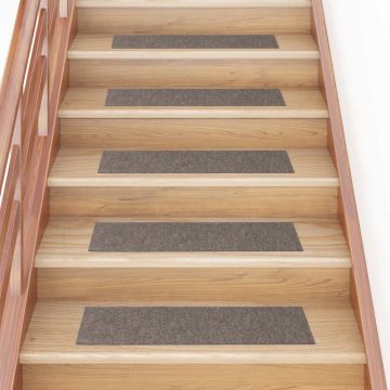 Gossi covorase scara autoadezive 30 buc crem 76x20 cm dreptunghiular