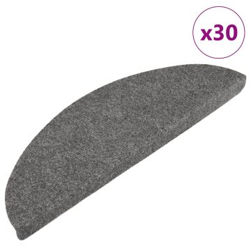 Gossi covorase scara autoadezive 30 buc gri 56x17x3 cm
