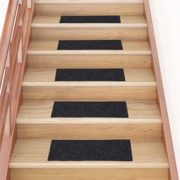 Gossi covorase scara autoadezive 30 buc gri 60x25 cm dreptunghiular