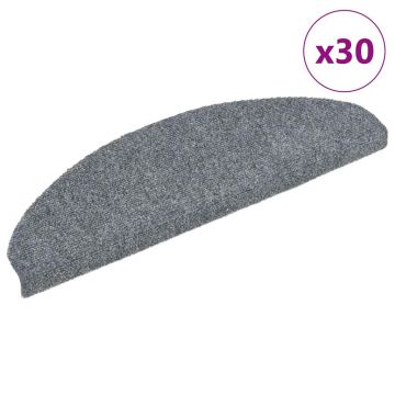 Gossi covorase scara autoadezive 30 buc gri deschis 65x21x4 cm