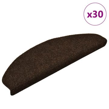 Gossi covorase scara autoadezive 30 buc maro 65x21x4 cm