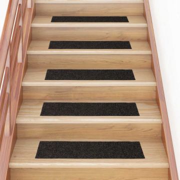 Gossi covorase scara autoadezive 30 buc maro 76x20 cm dreptunghiular