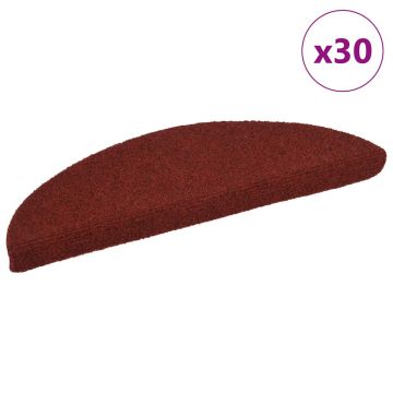 Gossi covorase scara autoadezive 30 buc rosu 56x17x3 cm