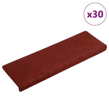 Gossi covorase scara autoadezive 30 buc rosu 65x21x4 cm