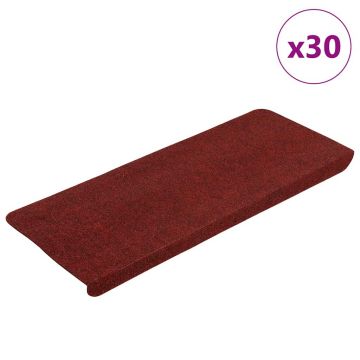 Gossi covorase scara autoadezive 30 buc rosu 65x24,5x3,5 cm