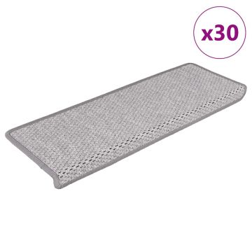 Gossi covorase scara autoadezive aspect sisal 30 buc platina