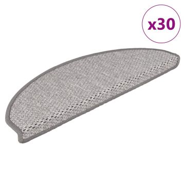 Gossi covorase scara autoadezive aspect sisal 30 buc platina