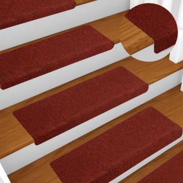 Gossi covorase scari, 5 buc., rosu bordeaux 65x21x4 cm cusatura punch