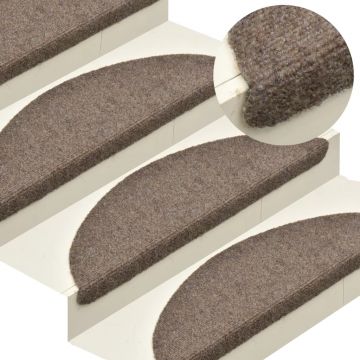 Gossi covorase scari autoadezive, 10 buc., crem, 65x21x4 cm, punch
